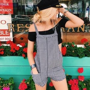 NWOT LF GINGHAM OVERALLS! So cute.